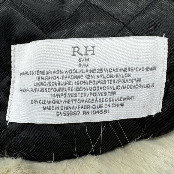 Restoration Hardware Ukshana Trapper Hat Faux Fur Trim Brown S/M Wool Cashmere - Picture 6 of 9